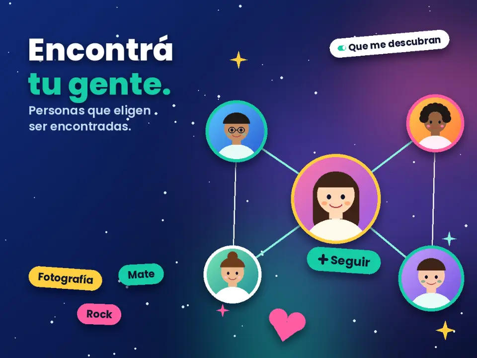 Encontrá tu gente. Personas que eligen ser encontradas.